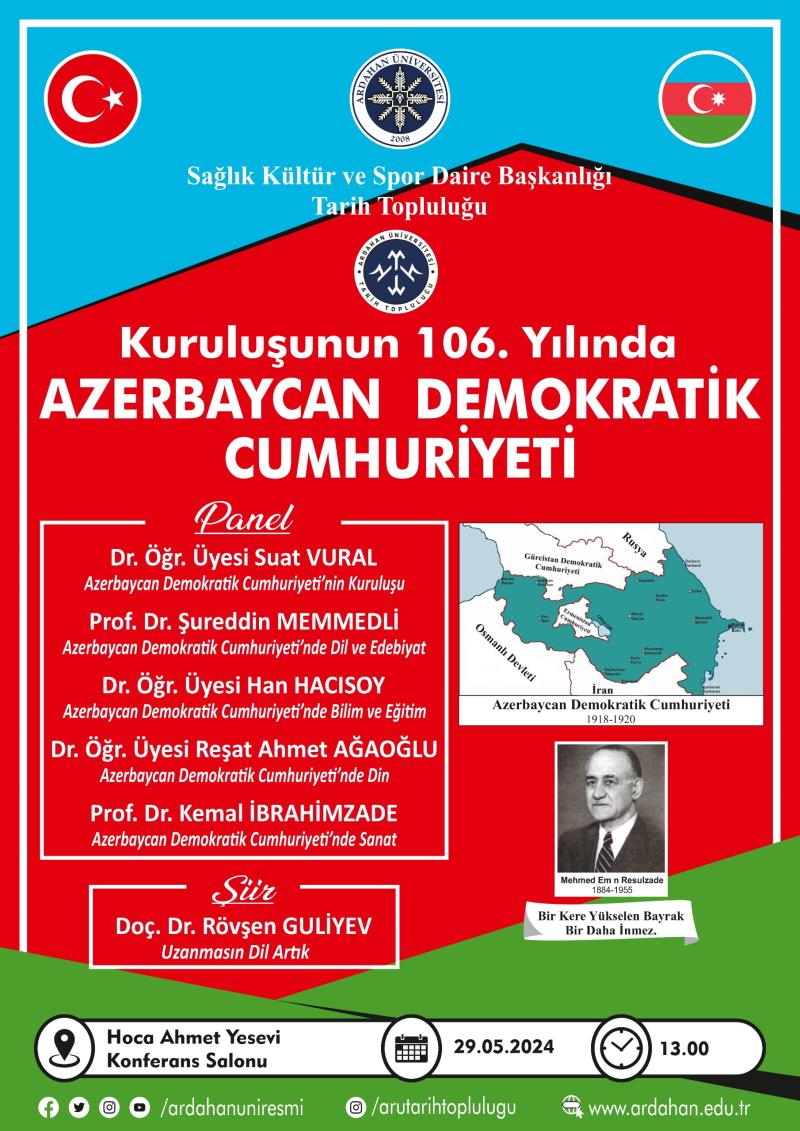 Kuruluşunun 106. Yılında Azerbaycan Demokratik Cumhuriyeti