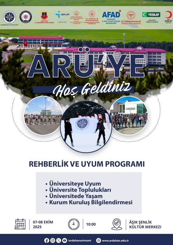  Rehberlik ve Uyum Programı: ARÜ'ye Hoş Geldiniz