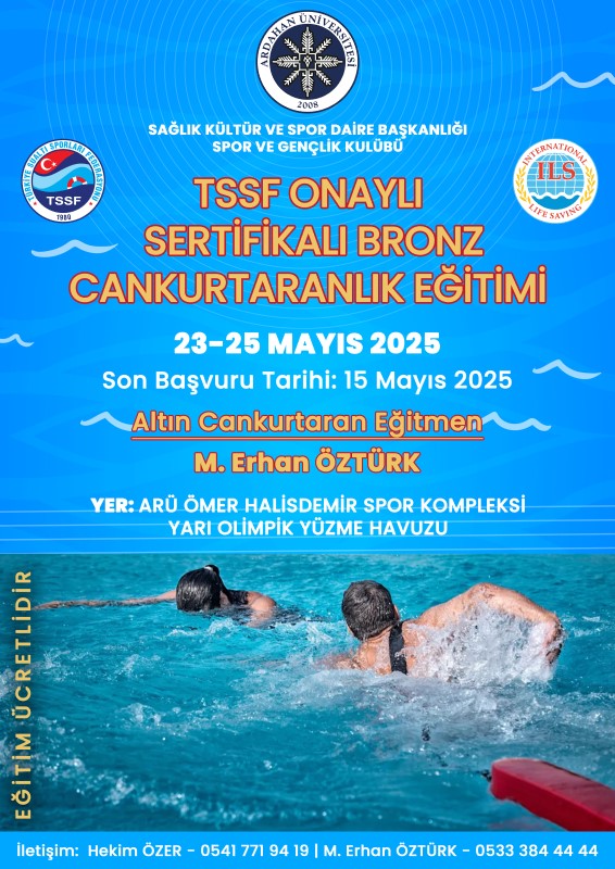  TSSF Onaylı Sertifikalı Bronz Cankurtaranlık Eğitimi