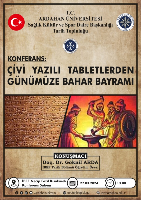 Konferans: “Çivi Yazılı Tabletlerden Günümüze Bahar Bayramı”