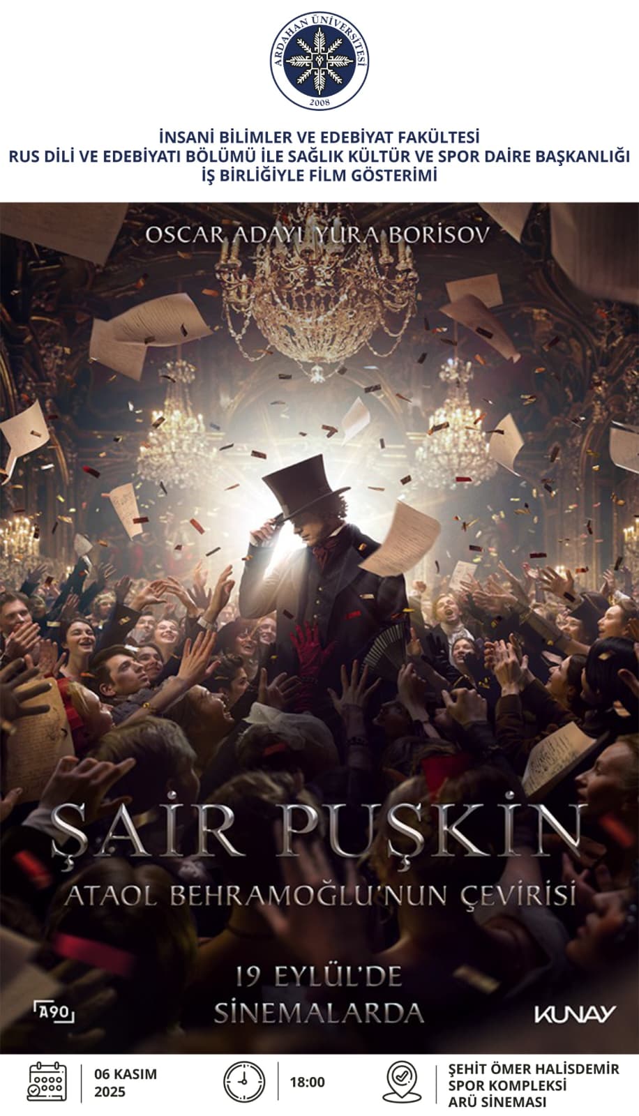 "Şair Puşkin" Film Gösterimi