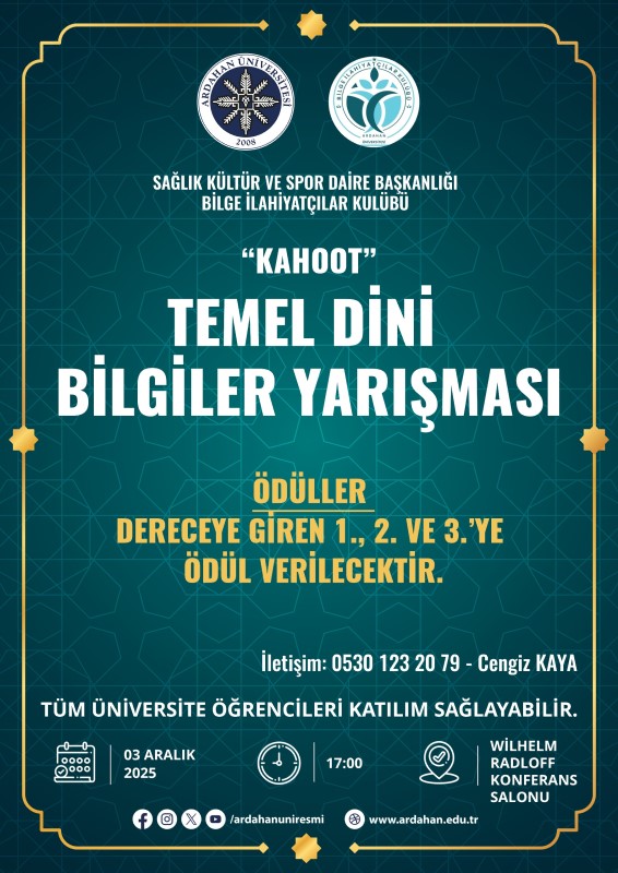 "KAHOOT" Temel Dini Bilgiler Yarışması